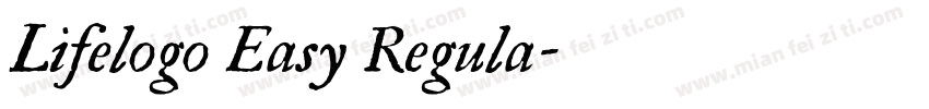 Lifelogo Easy Regula字体转换